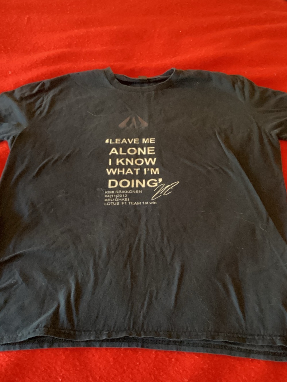 Anvil Black Short Sleeve Tee with White Quote Print